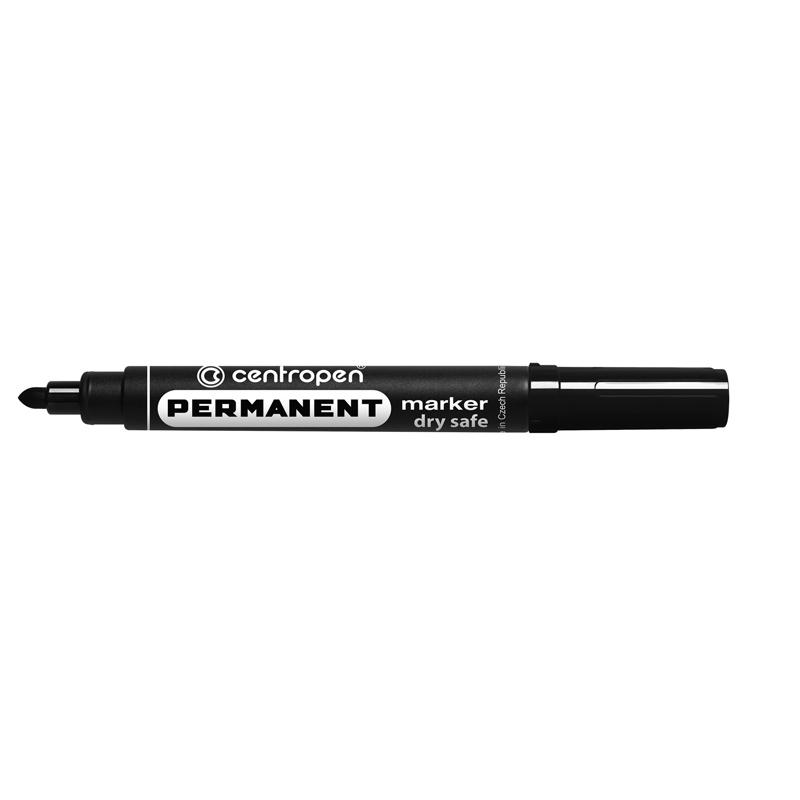 Маркер CENTROPEN Permanent Dry Safe 8510/01, 2,5 мм круглий чорн